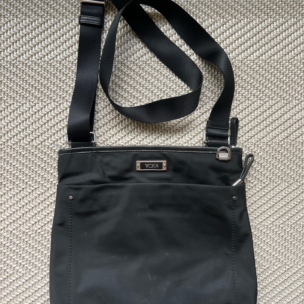 Tumi Nylon Voyaguer Black Crossbody Bag